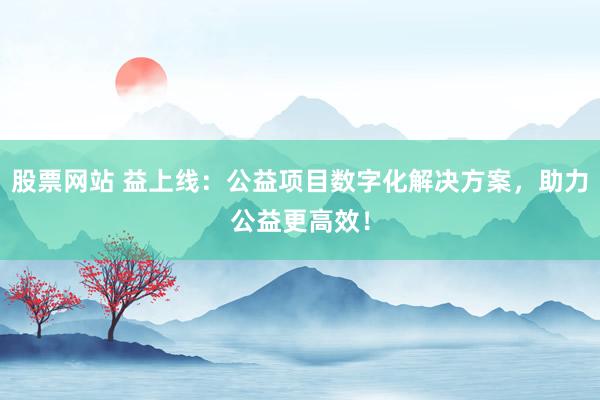 股票网站 益上线：公益项目数字化解决方案，助力公益更高效！